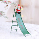 Christmas Slide Decoration Gift Tabletop Decor for Bedroom TV Cabinet Indoor Green Santa Claus