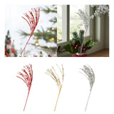 Christmas Tree Pick Decorative Sequins Stick for Winter DIY Crafts Fireplace Silvery