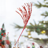 Christmas Tree Pick Decorative Sequins Stick for Winter DIY Crafts Fireplace Red