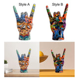 Hand Gesture Statue Creative Hand Decor Sculpture for Indoor Bedroom Desktop Style A