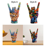 Hand Gesture Statue Creative Hand Decor Sculpture for Indoor Bedroom Desktop Style A