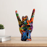 Hand Gesture Statue Creative Hand Decor Sculpture for Indoor Bedroom Desktop Style B