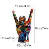 Hand Gesture Statue Creative Hand Decor Sculpture for Indoor Bedroom Desktop Style B