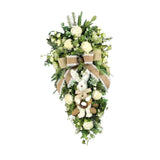 Easter Bunny Wreath Front Door with Bowknot Holiday Artificial Flower Wreath