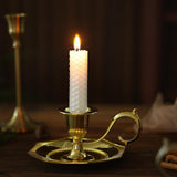 Retro Metal Candle Holder Stable Base Candle Stand for Wedding Mantel Events Golden