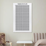 Weeks of My Livelihood Calendar Wall Art Life Poster for Bedroom Study Room Office