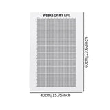 Weeks of My Livelihood Calendar Wall Art Life Poster for Bedroom Study Room Office