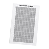 Weeks of My Livelihood Calendar Wall Art Life Poster for Bedroom Study Room Office