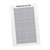 Weeks of My Livelihood Calendar Wall Art Life Poster for Bedroom Study Room Office