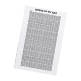 Weeks of My Livelihood Calendar Wall Art Life Poster for Bedroom Study Room Office