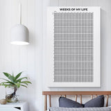 Weeks of My Livelihood Calendar Wall Art Life Poster for Bedroom Study Room Office