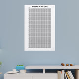 Weeks of My Livelihood Calendar Wall Art Life Poster for Bedroom Study Room Office