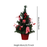 Tabletop Christmas Tree Statue Funny Figurine for Tabletop Kitchen Fireplace Style A