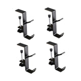 4 Pieces Desk Mount Bag Holders Storage Desk Bag Hook for Table Desk Cabinet Black