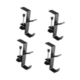 4 Pieces Desk Mount Bag Holders Storage Desk Bag Hook for Table Desk Cabinet Black