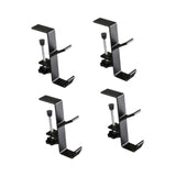 4 Pieces Desk Mount Bag Holders Storage Desk Bag Hook for Table Desk Cabinet Black