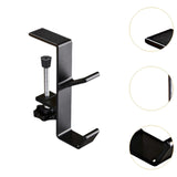 4 Pieces Desk Mount Bag Holders Storage Desk Bag Hook for Table Desk Cabinet Black