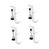 4 Pieces Desk Mount Bag Holders Storage Desk Bag Hook for Table Desk Cabinet White