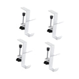 4 Pieces Desk Mount Bag Holders Storage Desk Bag Hook for Table Desk Cabinet White