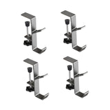 4 Pieces Desk Mount Bag Holders Storage Desk Bag Hook for Table Desk Cabinet Silvery