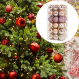 36 Pieces Christmas Ball Decoration Hanging Pendant for Holiday Cabinet Home