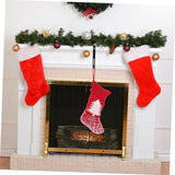 4 Pieces Christmas Stocking Holder Xmas Stocking Hooks for Pub Dresser Party