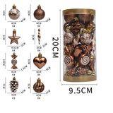 31Pcs Christmas Tree Hanging Decorations Indoor Wall Fireplace Xmas Pendants Coffee