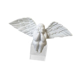 Angel Figurine Cute Craft Collectible Figurine for Desktop Home Office House White