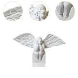 Angel Figurine Cute Craft Collectible Figurine for Desktop Home Office House White