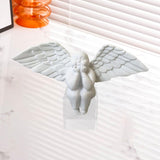 Angel Figurine Cute Craft Collectible Figurine for Desktop Home Office House White