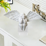 Angel Figurine Cute Craft Collectible Figurine for Desktop Home Office House White