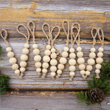 10 Pieces Wood Beads Boho Christmas Decors for Bedroom Living Room Farmhouse