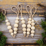 10 Pieces Wood Beads Boho Christmas Decors for Bedroom Living Room Farmhouse