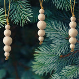 10 Pieces Wood Beads Boho Christmas Decors for Bedroom Living Room Farmhouse