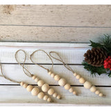 10 Pieces Wood Beads Boho Christmas Decors for Bedroom Living Room Farmhouse