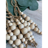 10 Pieces Wood Beads Boho Christmas Decors for Bedroom Living Room Farmhouse