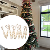 10 Pieces Wood Beads Boho Christmas Decors for Bedroom Living Room Farmhouse