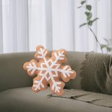 Christmas Couch Pillow Novelty Xmas Throw Pillow for Festival Office Bedroom 42x42 cm Light Brown