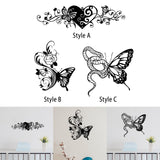 Wall Sculpture Hanging Accent Modern Bathroom Butterfly Metal Wall Art Decor With Heart