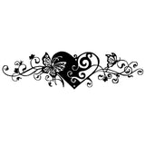 Wall Sculpture Hanging Accent Modern Bathroom Butterfly Metal Wall Art Decor With Heart