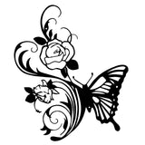 Wall Sculpture Hanging Accent Modern Bathroom Butterfly Metal Wall Art Decor With Flowers