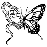 Wall Sculpture Hanging Accent Modern Bathroom Butterfly Metal Wall Art Decor With Snake