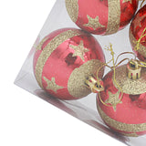 6 Pieces Christmas Tree Ball Ornaments Hanging for Decoration Birthday Party five pointed star