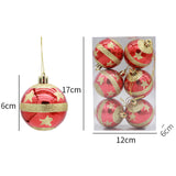 6 Pieces Christmas Tree Ball Ornaments Hanging for Decoration Birthday Party five pointed star