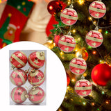 6 Pieces Christmas Tree Ball Ornaments Hanging for Decoration Birthday Party five pointed star