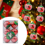 6 Pieces Christmas Tree Ball Ornaments Hanging for Decoration Birthday Party snowflake