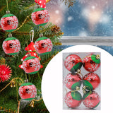 6 Pieces Christmas Tree Ball Ornaments Hanging for Decoration Birthday Party snowflake