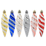 6Pcs Christmas Tree Decorations Charm Pendants for Cafe Engagement Festivals Gold