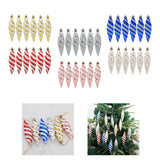 6Pcs Christmas Tree Decorations Charm Pendants for Cafe Engagement Festivals Gold