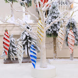 6Pcs Christmas Tree Decorations Charm Pendants for Cafe Engagement Festivals Blue